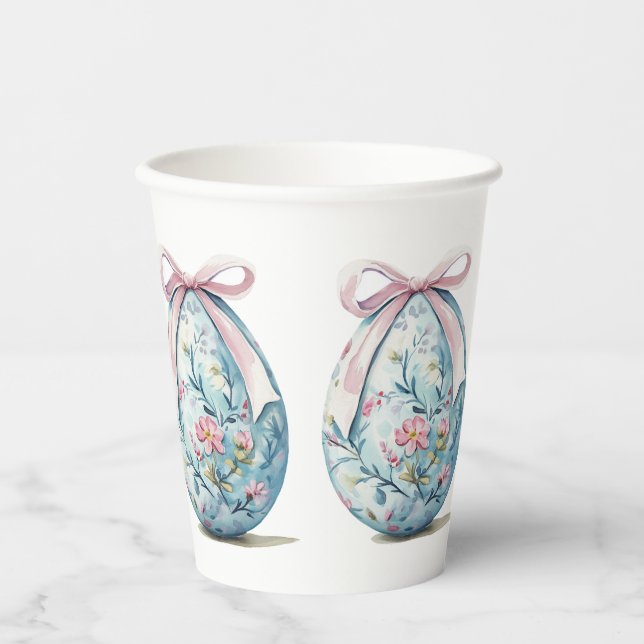 Gobelets En Papier Bonne coupe de papier de Pâques (Recto)