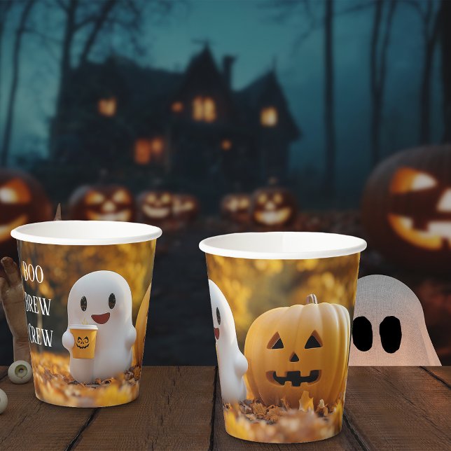 Gobelets En Papier Boo Brew Crew (Créateur téléchargé)
