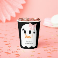 Boo ! Fille Fantôme d'Halloween Anniversaire noir