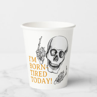 Gobelets En Papier Boo Happy Halloween Funny Skull plaisanter