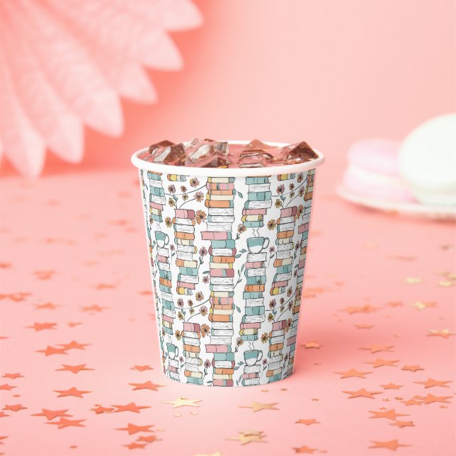 Gobelets En Papier Bookish Books Pastel Pink Coffee Mug (Insitu)