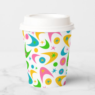 Gobelets En Papier Boomerangs rétro tasses de papier