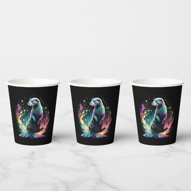 Gobelets En Papier Bord Spectrum : Les Otter Glow (Multi)