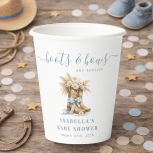 Gobelets En Papier Bottes Arcs et Bouteilles Shower Western Chic pour