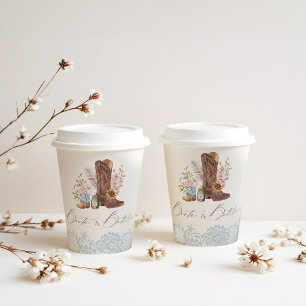 Gobelets En Papier Bottes & Bouteilles Blue Cowboy Baby shower occide