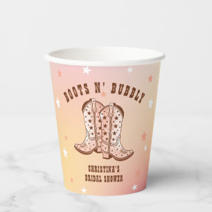 Gobelets En Papier Bottes de cowboy Boots N' Bubbly Mariage Jolies