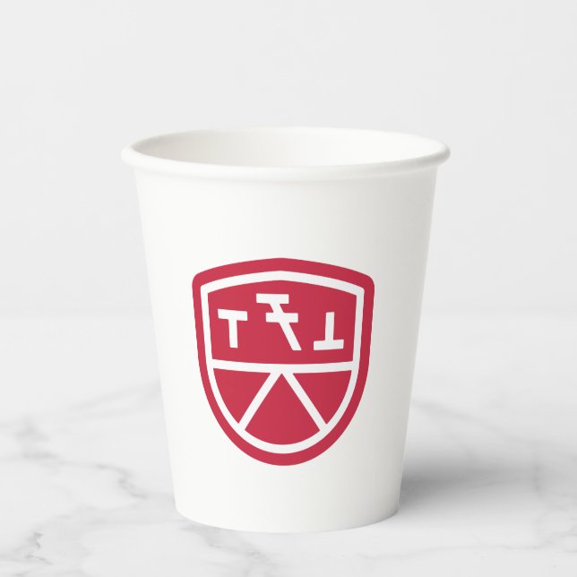 Gobelets En Papier Bouclier Phi Sigma Kappa (Recto)