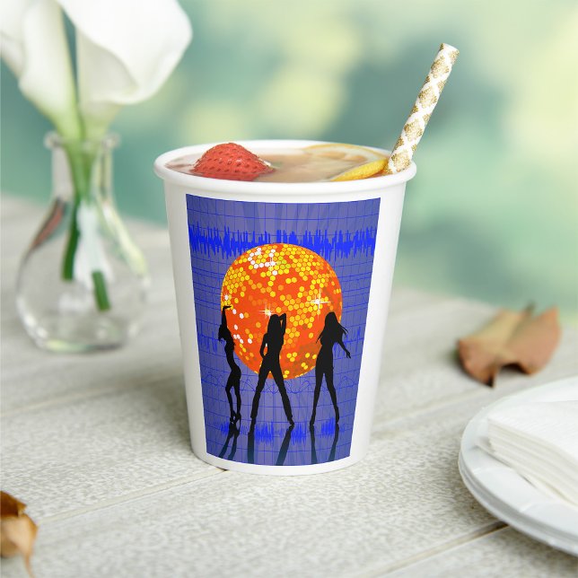 Gobelets En Papier Boule Orange Disco (Créateur téléchargé)