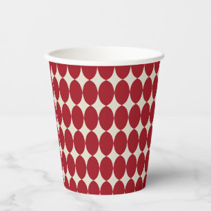 Gobelets En Papier Boules Rouges de Noël Moderne Audacieux Chic Festi