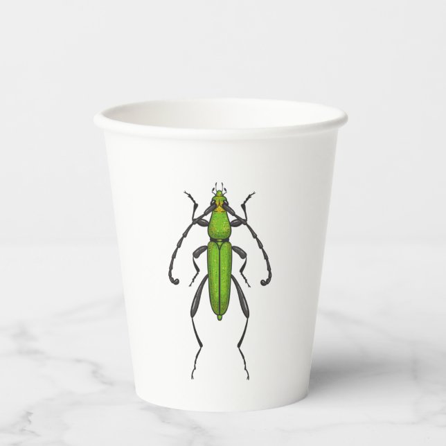 Gobelets En Papier Bousier vert (Recto)