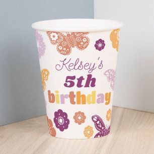 Gobelets En Papier Bouteille Rétro Coupes de fête d'anniversaire