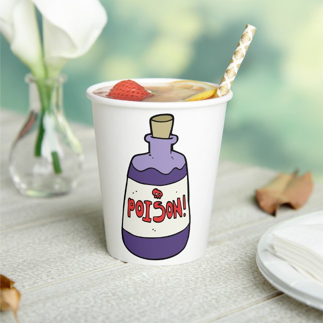 Gobelets En Papier Bouteille Violette De Poison (Créateur téléchargé)