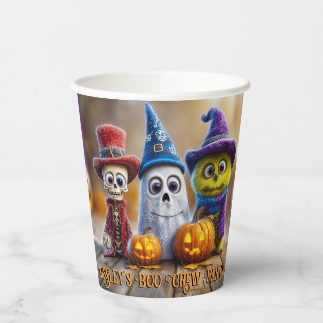 Gobelets En Papier Bow Crew Halloween mignonne Monster Ghost Squelett (Gauche)