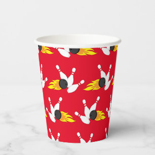 Gobelets En Papier Bowling Anniversaire de enfant Party Cute Sports P