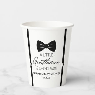 Gobelets En Papier Bowtie Suspende Un Petit Baby shower Gentil