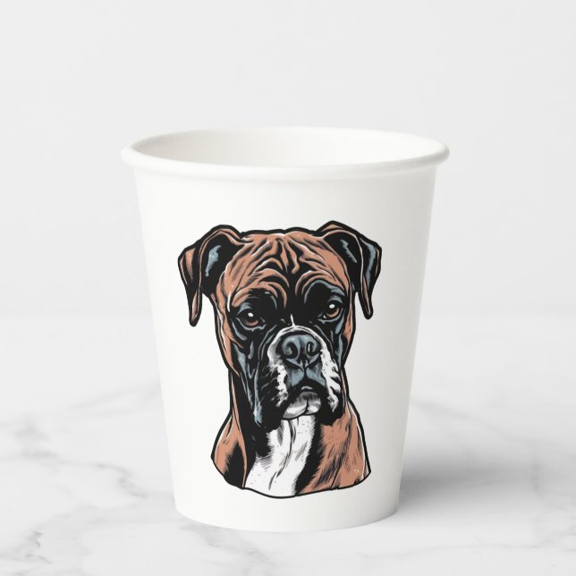 Gobelets En Papier Boxer Buddy Humoristique Protective (Recto)