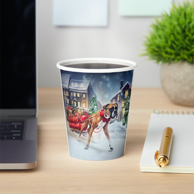 Gobelets En Papier Boxeur Saison des Fêtes de Noël (Insitu)