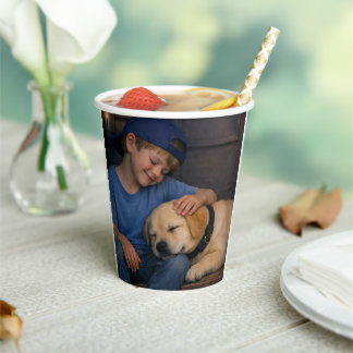 Gobelets En Papier Boy and Sleeping Dog –  Paper Cup (8 oz.)