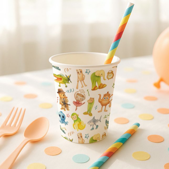 Gobelets En Papier Brainrot Meme Birthday Party (Créateur téléchargé)