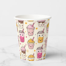 Bright Boba Tea Motif