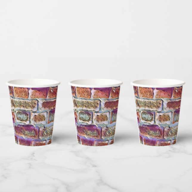 GOBELETS EN PAPIER BRIQUES (Multi)