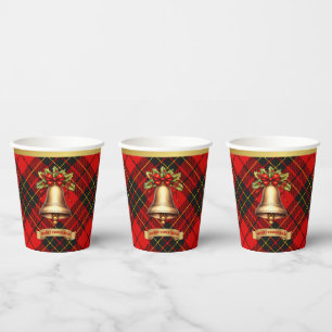 Gobelets En Papier Brodie Noël personnalisé Tartan