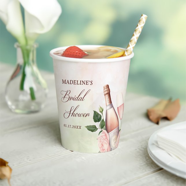 Gobelets En Papier Brunch et Champagne Pétillant Enterrement de Vie d (Créateur téléchargé)