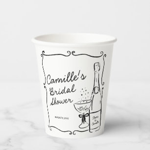Gobelets En Papier Brunch et Fête des mariées Bubbly