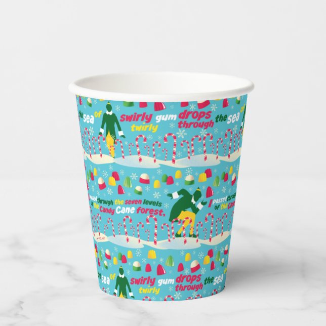 Gobelets En Papier Buddy le Motif Elf Candy (Recto)