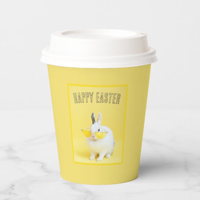 Gobelets En Papier Bunny Easter Paper Cup - Parfait pour la fête (Recto)