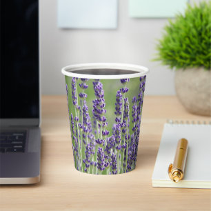 Gobelets En Papier Bureaux de lavande violet Floral