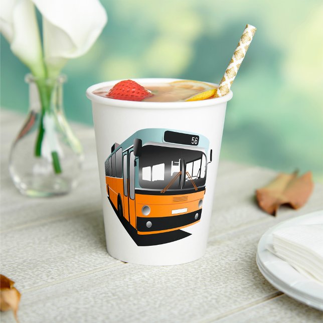 Gobelets En Papier Bus orange (Créateur téléchargé)