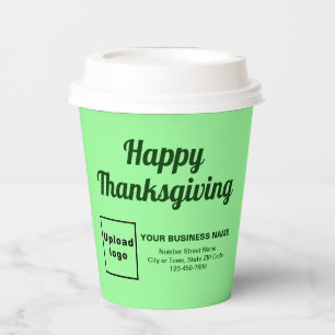 Gobelets En Papier Business Thankesgiving Light Green Paper Cup