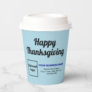 Gobelets En Papier Business Thanksgiving Light Blue Paper Cup