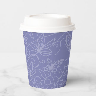 Gobelets En Papier Butterfly Garden Blue