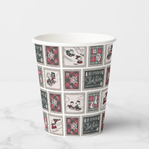Gobelets En Papier cacahuètes Ancien Motif de traîneau