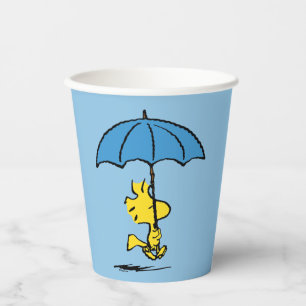 Gobelets En Papier cacahuètes Parapluie bleu Woodstock