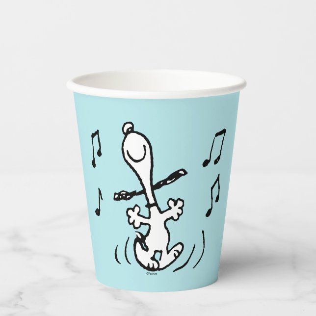 Gobelets En Papier cacahuètes | Snoopy Dancing (Recto)