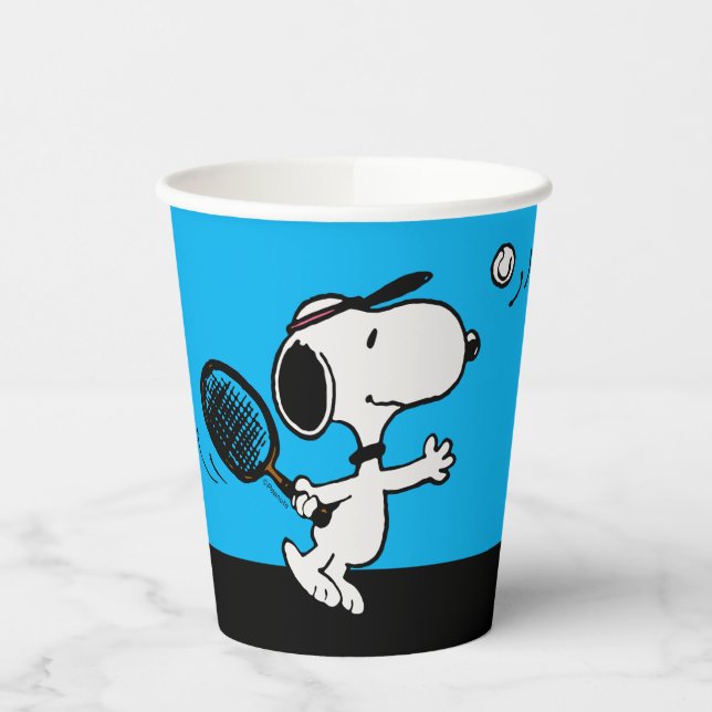 Gobelets En Papier cacahuètes | Snoopy Joue Au Tennis (Gauche)