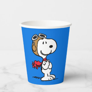 Gobelets En Papier cacahuètes   Snoopy L'As Volant