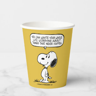 Gobelets En Papier cacahuètes Snoopy Vous ne pouvez pas regarder to