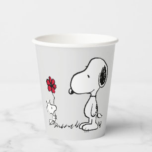 Gobelets En Papier cacahuètes Snoopy & Woodstock Rouge & Noir