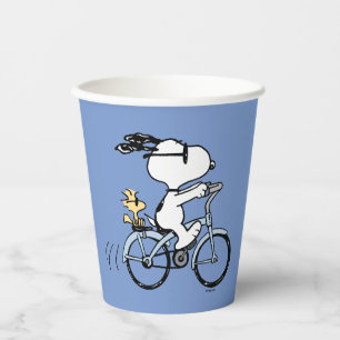 Gobelets En Papier cacahuètes Vélo Snoopy & Woodstock