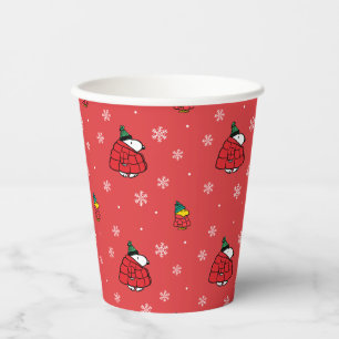 Gobelets En Papier cacahuètes Veste Snoopy Red Puffer