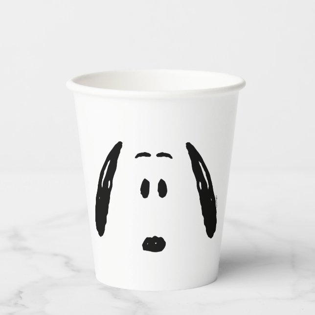Gobelets En Papier cacahuètes | Visage Snoopy (Recto)