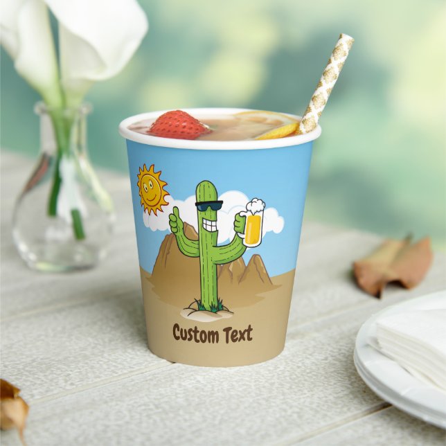 Gobelets En Papier Cactus avec bière (Insitu)