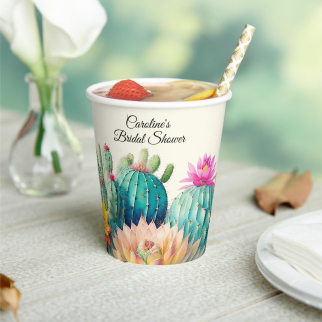 Gobelets En Papier Cactus Et Tasses De Papier Succulentes (Insitu)