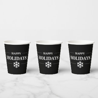 Gobelets En Papier Cadeau personnalisé de Noël heureux vacances