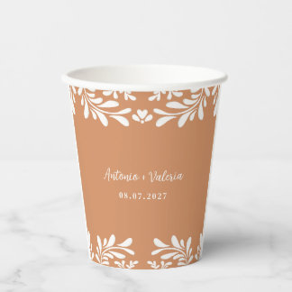 Gobelets En Papier Cadeaux de fête de mariage mexicain Talavera Barro