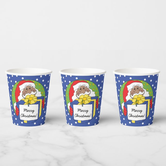 Gobelets en papier "Cadeaux du Père Noël" 250 ml (Multi)
